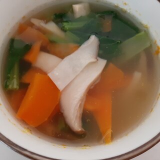 薬味がきいてる！野菜中華スープ